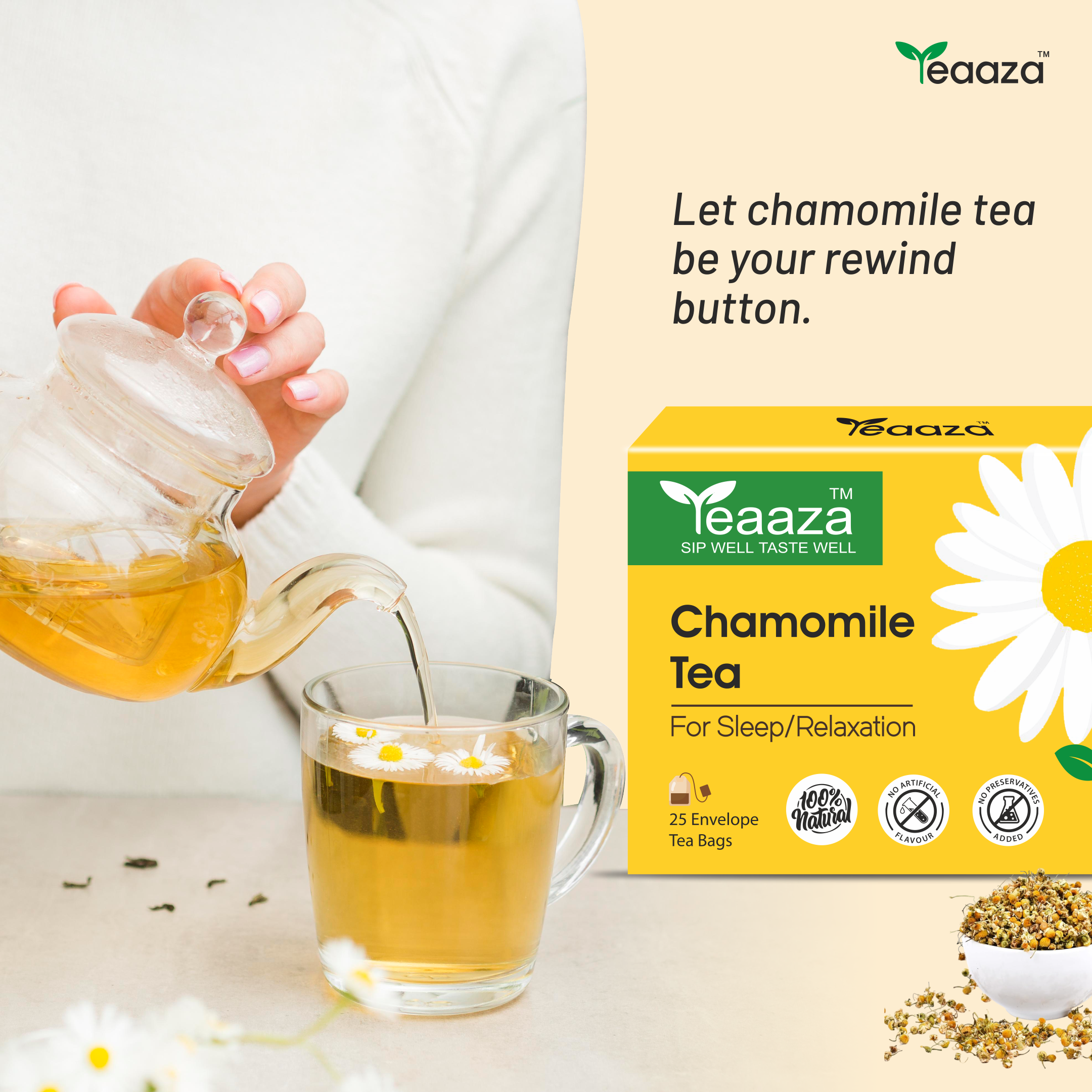 Good Sleep Tea Buy Chamomile Herbal Tea For Good Sleep & Stress Relief – Teaaza
